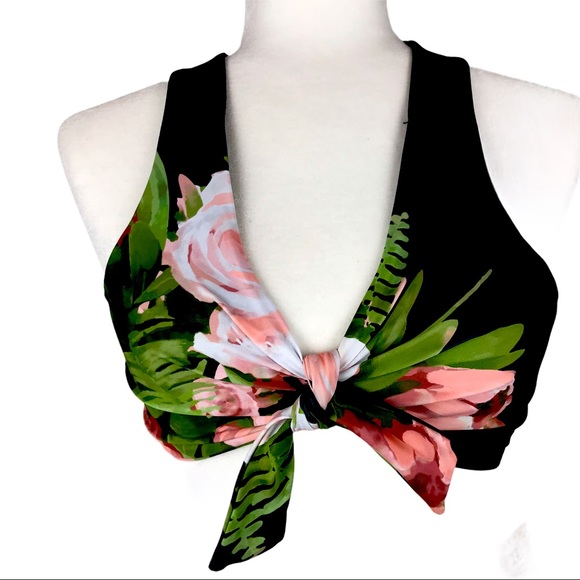 Albion Other - Albion Black Rose Top Knot Bikini Top size Small